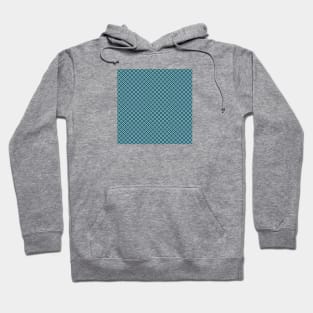 Art Deco Squares in Blue + Green Hoodie